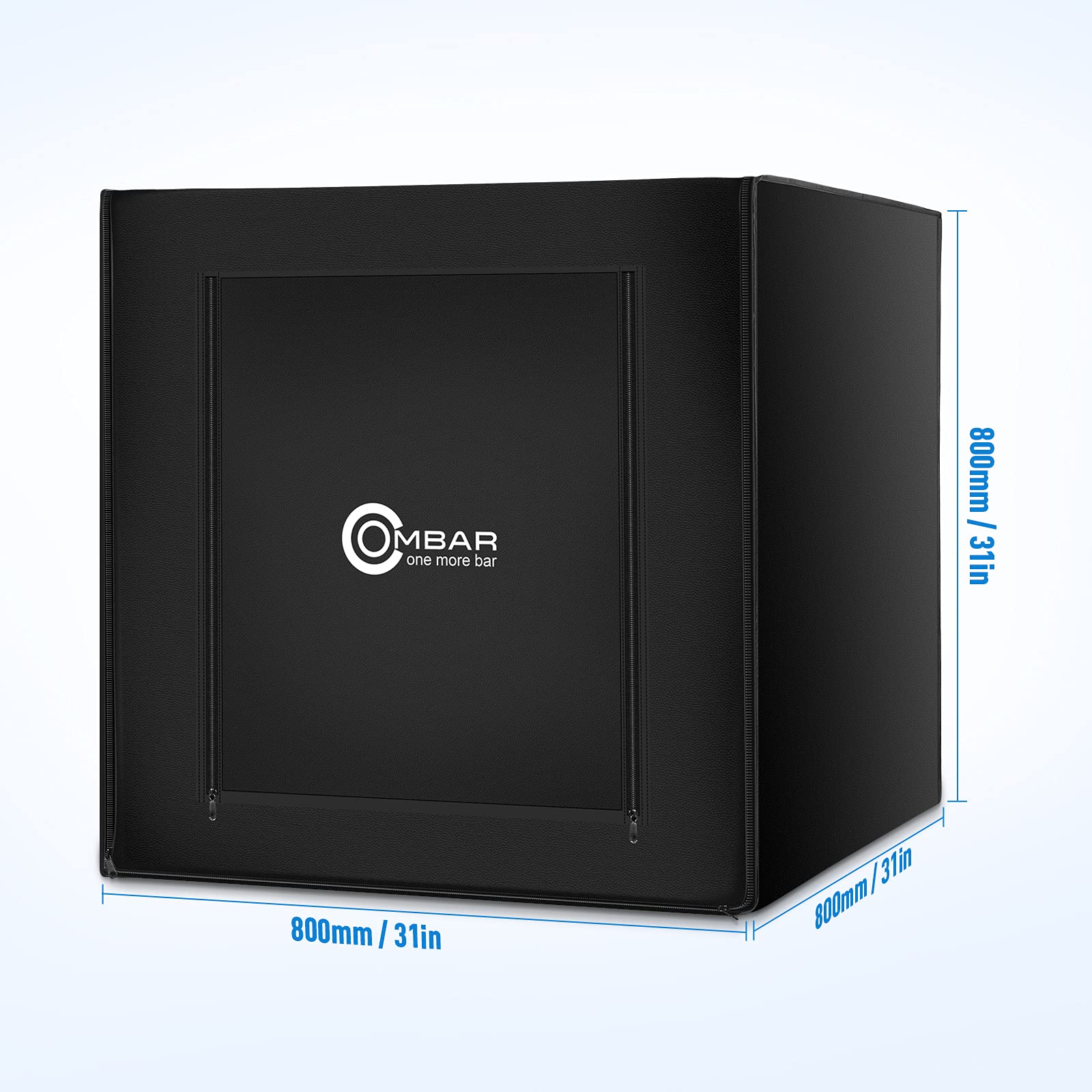 OMBAR Caja de Luz Estudio Fotográfico Portátil 80x80x80cm Caja de Fotografía con 3 Tiras Panel 210 Cuentas LED Luz Mini Estidio Fotográfico con 5600K 3 Fondos de Fotografía(Negro Blanco Naranja)
