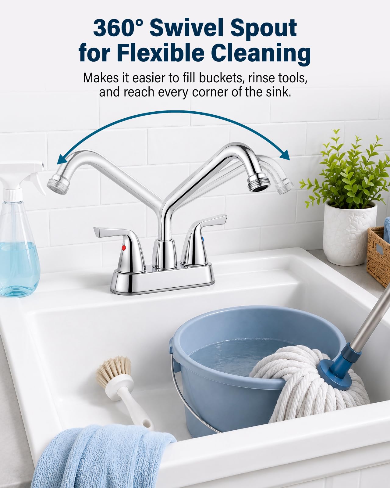 Aolemi Chrome Laundry Sink Faucet - 3/4" Threaded -4 Aolemi Chrome Laundry Sink Faucet - 3/4" Threaded -4