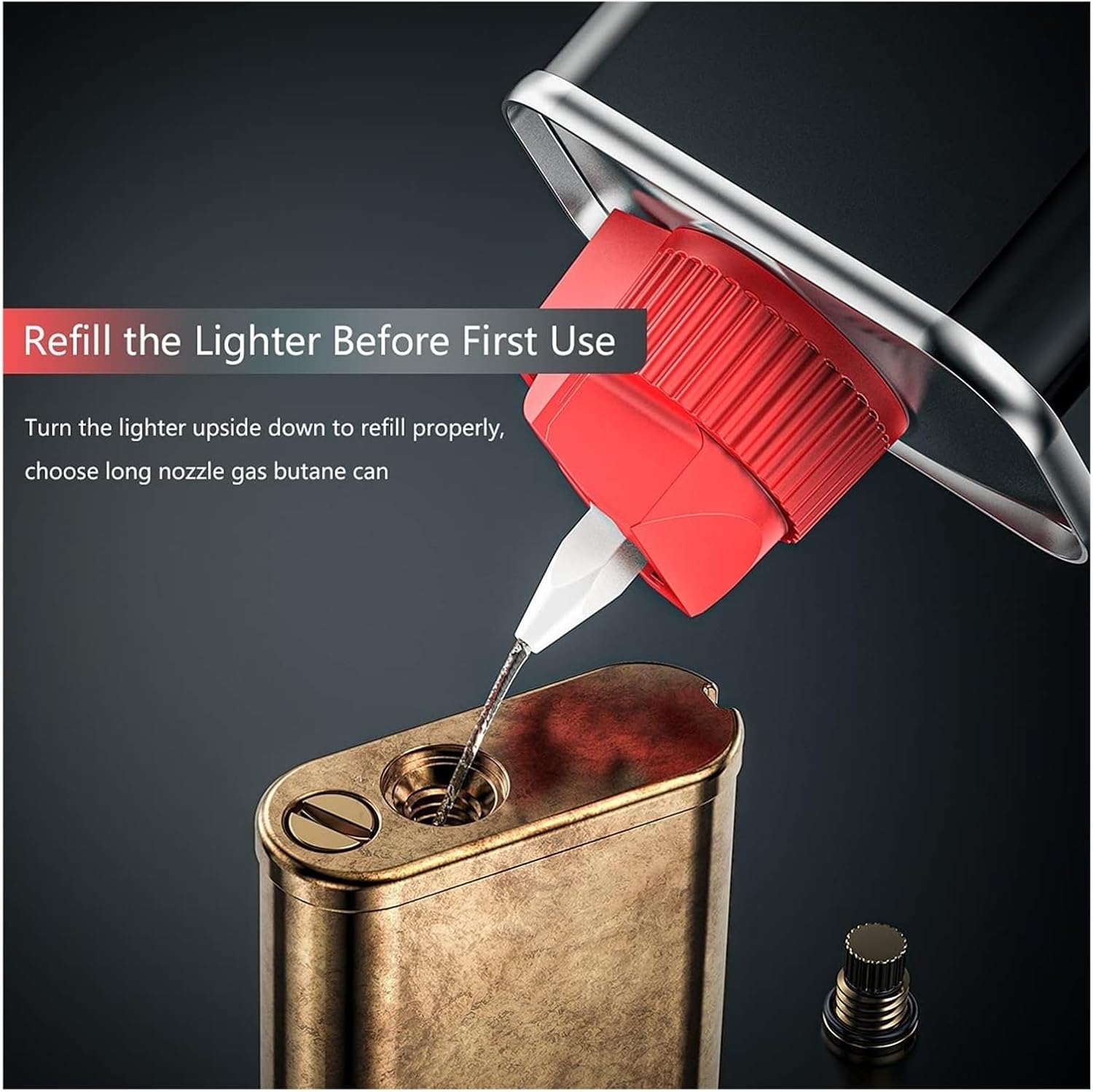 Vintage Kerosene Lighter, Portable Permanent Match Lighter, refillable Fuel, Suitable for Candle Camping, Men's Gift (Kerosene not Included)