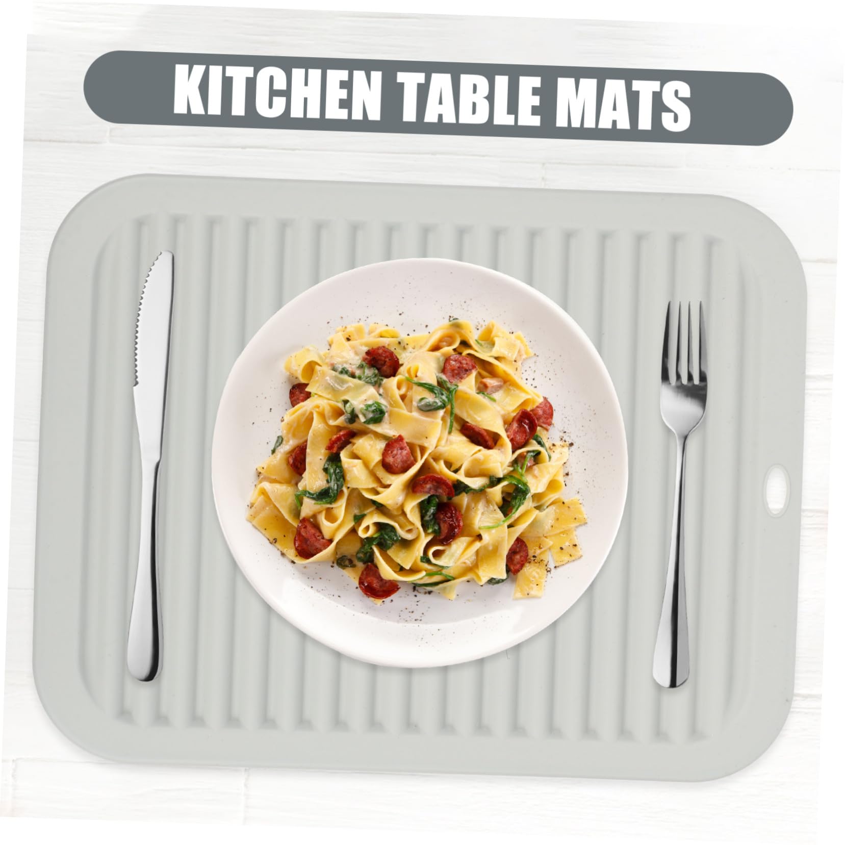 STOBAZA 2 pezzi Tappetino in Silicone Resistente al Calore Sottopentola Antiscivolo Rettangolare Protezione per Pentole e Ciotole Facile da per Cucina