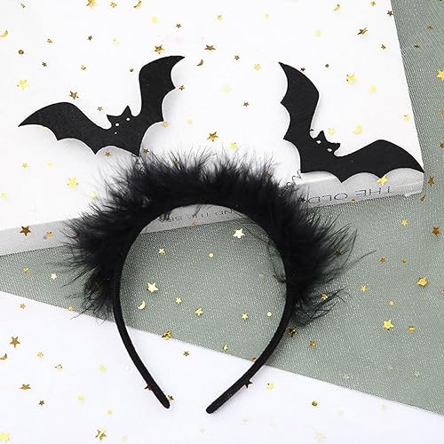 Miniatura 2 de Diadema de Halloween con diseño de murciélago negro para mujeres y niñas, accesorios para el cabello, cosplay, maquillaje, fiesta, fotos, decoración