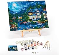 Vista 19 de Ledgebay Kit de pintura por números para adultos, lienzo enmarcado para principiantes a avanzados, kit de pintura por números, incluye juego
