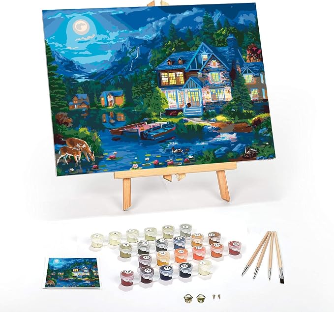 Amazon.com: Ledgebay DIY Paint by Numbers Kit for Adults Framed Canvas ...