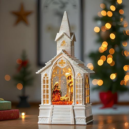 Vista 31 de Linterna de globo de nieve de Navidad, muñeco de nieve brillante con música, forro USB/funciona con pilas, linterna iluminada para decoración