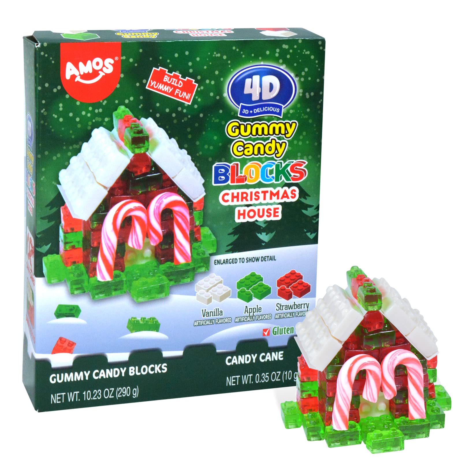 Amazon.com : AMOS 4D Gummy Christmas Candy Gift House Gummies