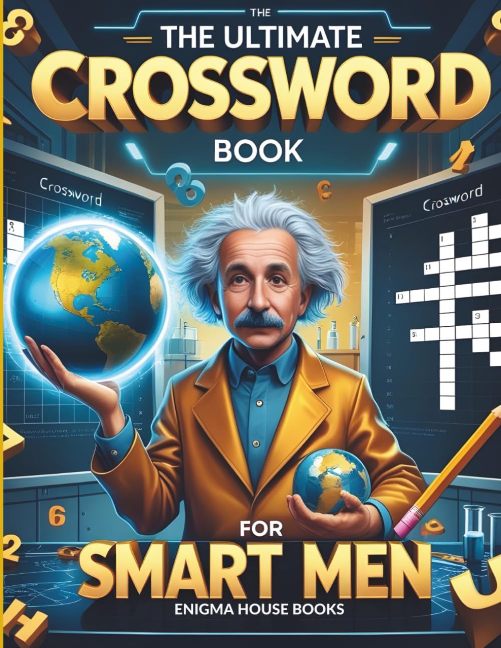 The Ultimate Crossword Book for Smart Men: Challenging Crossword Puzzles for Smart Men, Brain-Training Word Games to Relax, Focus and Stay Sharp