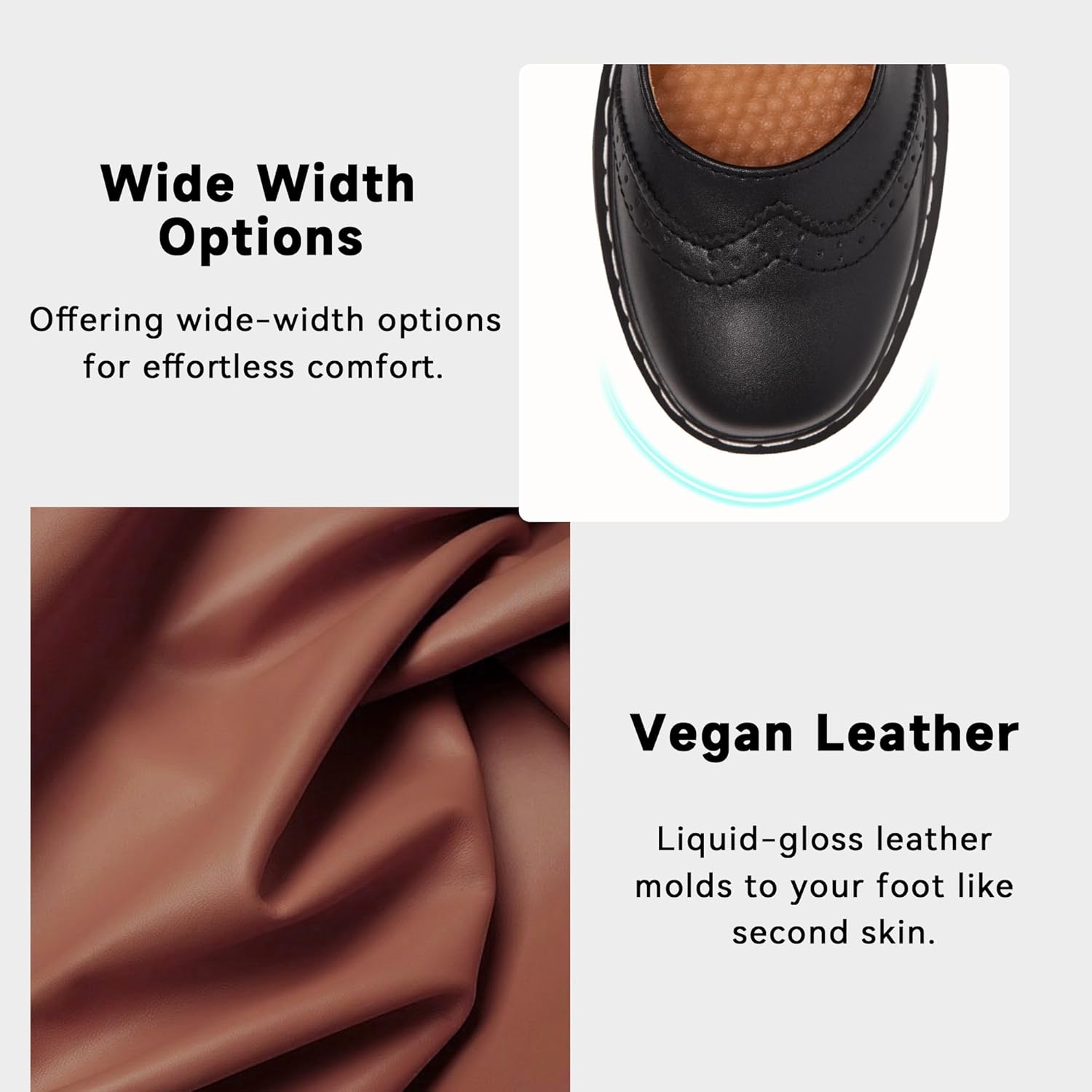 Mary Jane Shoes for Women, Memory Foam Oxford Dress Shoe Vegan Leather Buckle Strap Cute Dressy Flats for Work Office School Business Casual Cosplay Teacher - Image 4