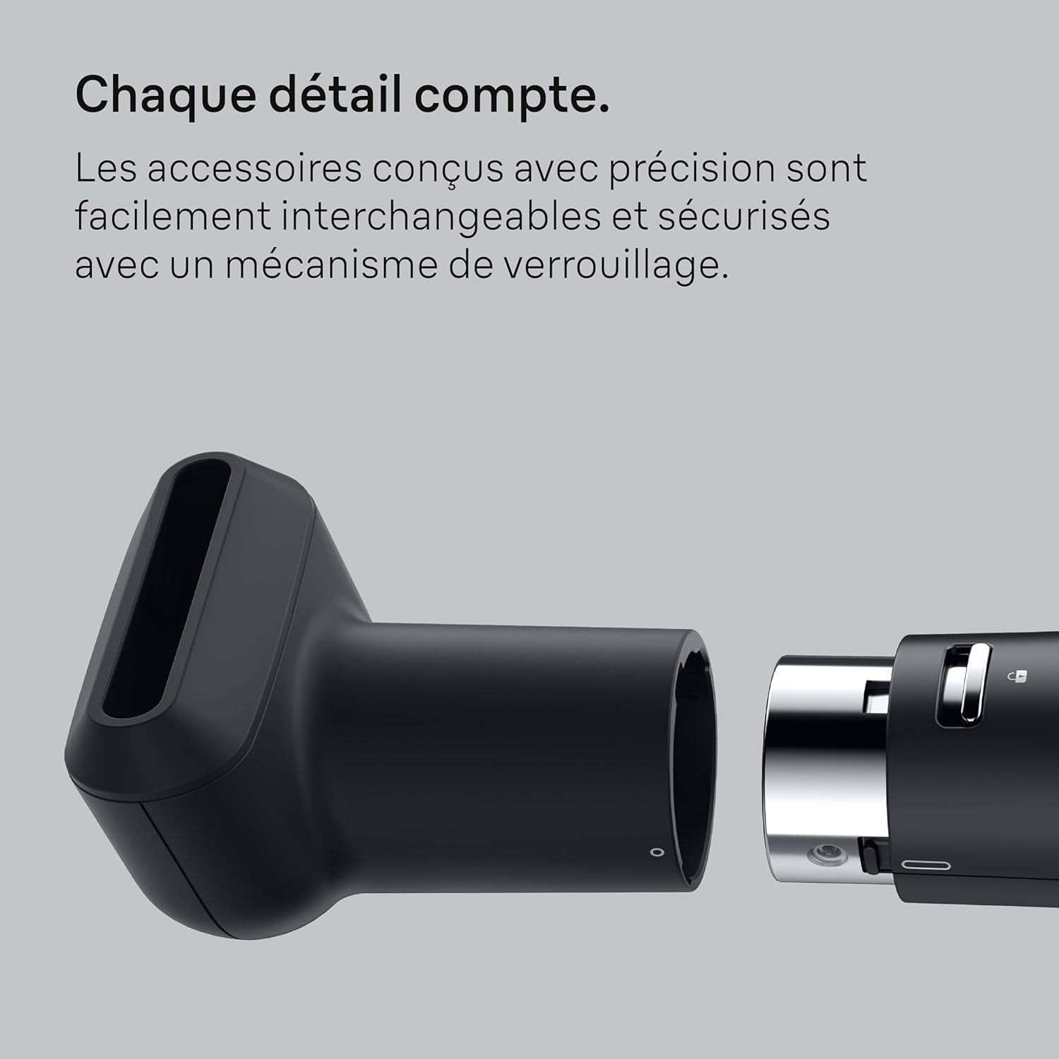 Close-up of the attachment mechanism on the Braun AS4.2 Hot Air Styler