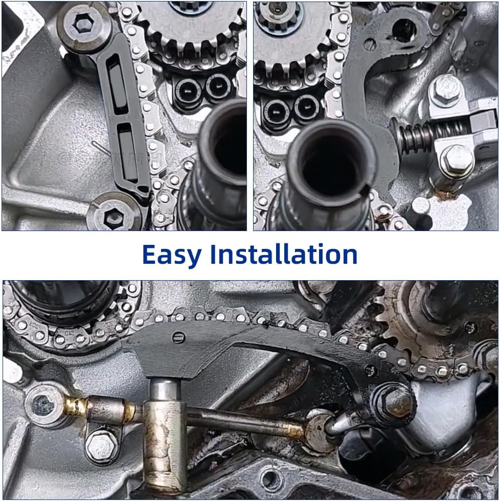 Timing Chain Guides Set Compatible with Brute Force 650 750 KRT750 KRT800 KRF750 KRF800 Teryx Teryx4 750 800 2005-2024 OEM# 12053-1442 12053-1441 12053-1443 Arctic Cat 650 4x4 V2 2004-2006