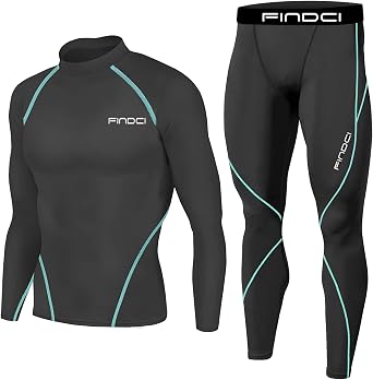 Mens Sports Running Set Compression Shirt + Pants Skin-Tight Long Sleeves Quick Dry Fitness Tracksuit Gym Yoga Suits