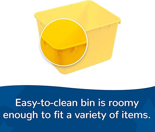 Miniatura 6 de Children's Factory Contenedores de almacenamiento amarillos para aulas, cubos de organización de sala de juegos, cubos de guardería, paquete de 10