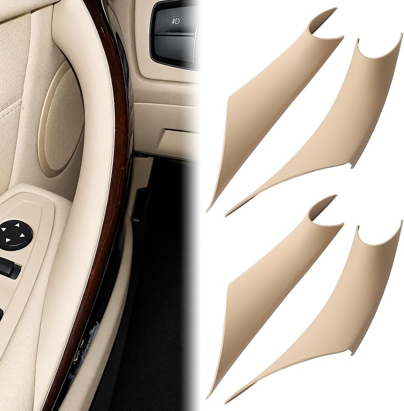 Capas de puxador interno de porta Nushxe para BMW Série 3 e Série 4 F30 F32 – Bege, kit com 4 unidades