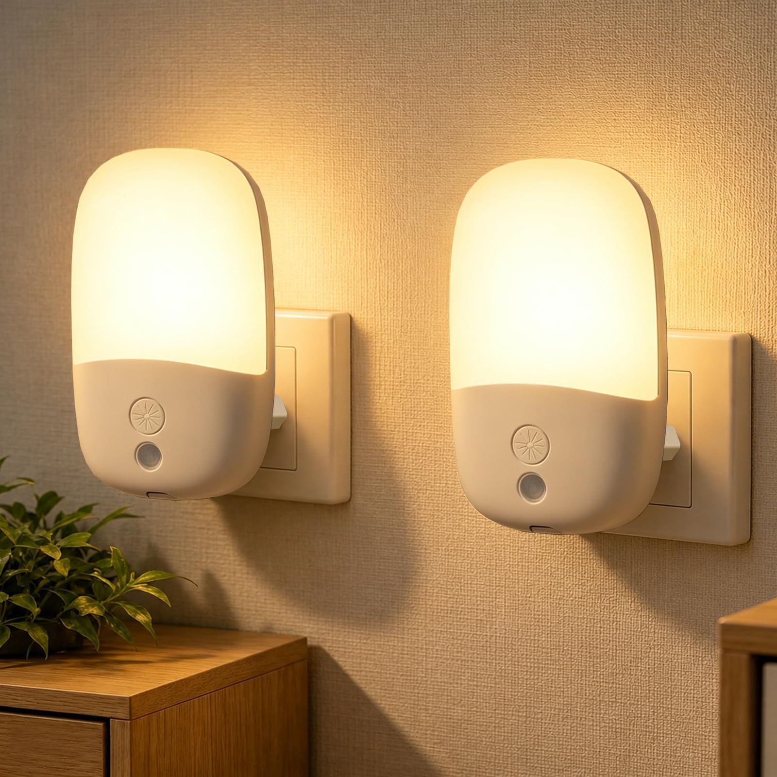 soodyoow Lot de 2 Veilleuse Enfant Prise Electrique avec Capteur de Crépuscule