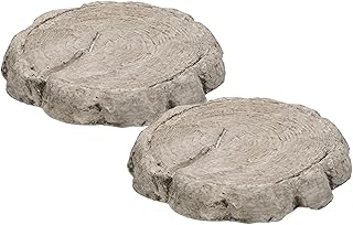 14 Garden Patio Ideas for Relaxed Outdoor Living 7 Athens Small Log Stepping Stones, Pre-Aged Gray, Pack of 2 – Concrete Ga...