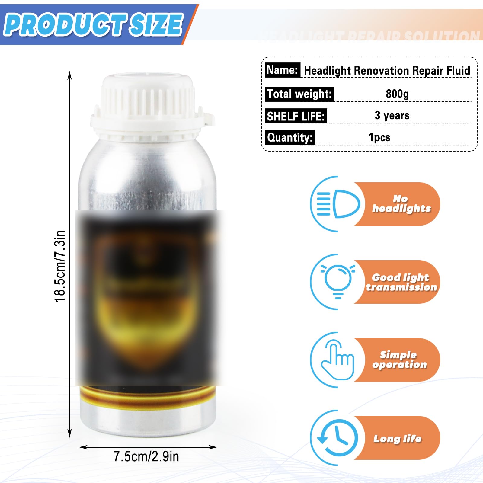 Liquide de Réparation de Phare 800g
