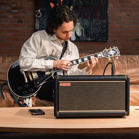 Positive Grid Spark 2 + Carry Bag Bundle 50W Smart Guitar Practice Amp & Bluetooth Speaker with Built-in Looper, AI Features & Smart App for Electric, Acoustic, Bass Guitar