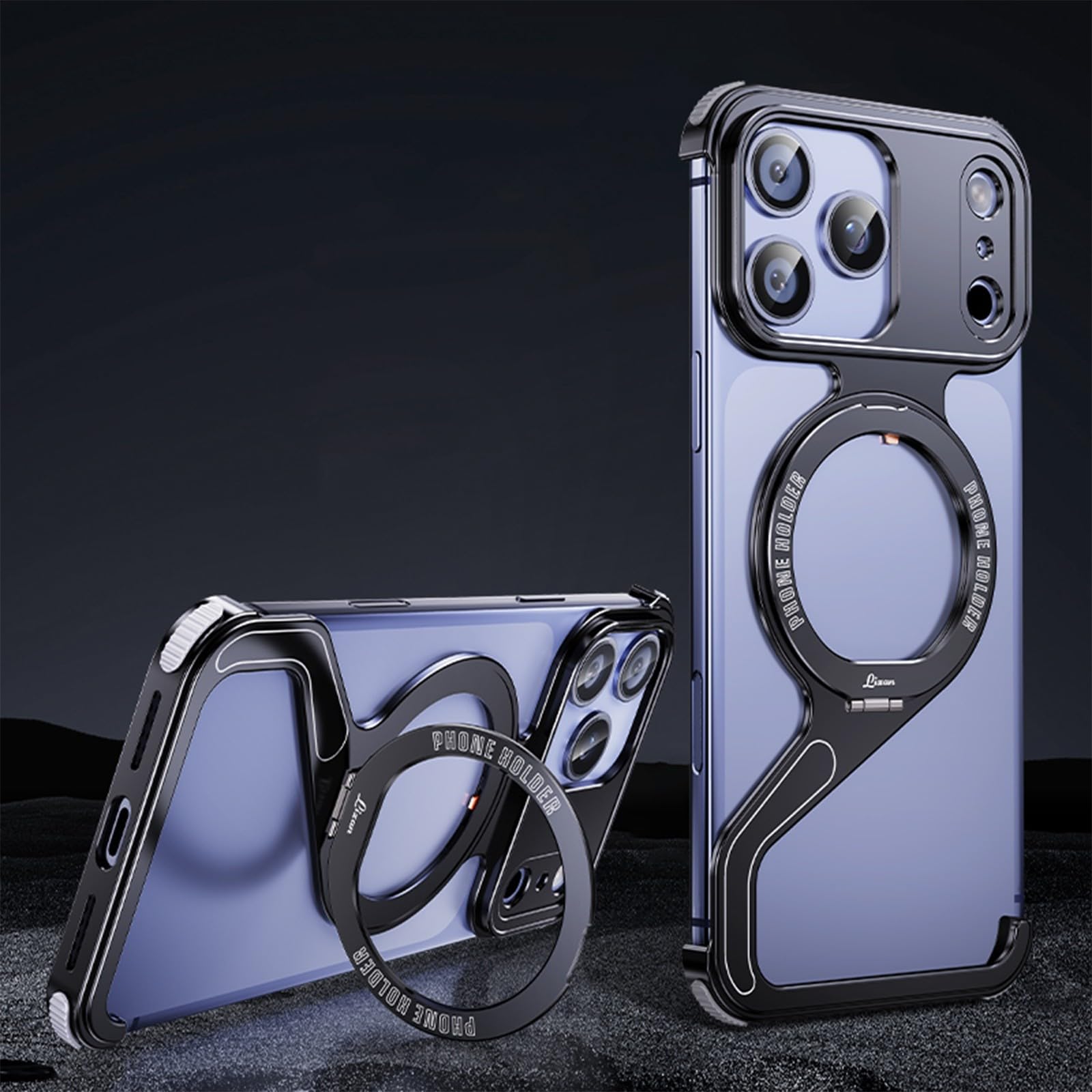 Coque sans cadre iPhone 16 Pro métal noir pour le quotidien - 8