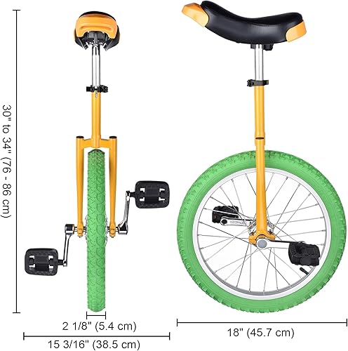 Miniatura 108 de AW Rueda de 16/18/20/24 pulgadas, asiento ajustable para exteriores, para adultos, niños, deportes al aire libre, ejercicio de fitness, para elegir