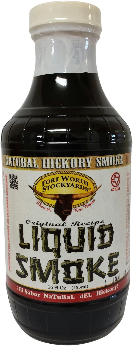 Fort Worth Stockyards Liquid Smoke, 16 Ounce (Pack of 2), Natural Hickory Smoke Flavor