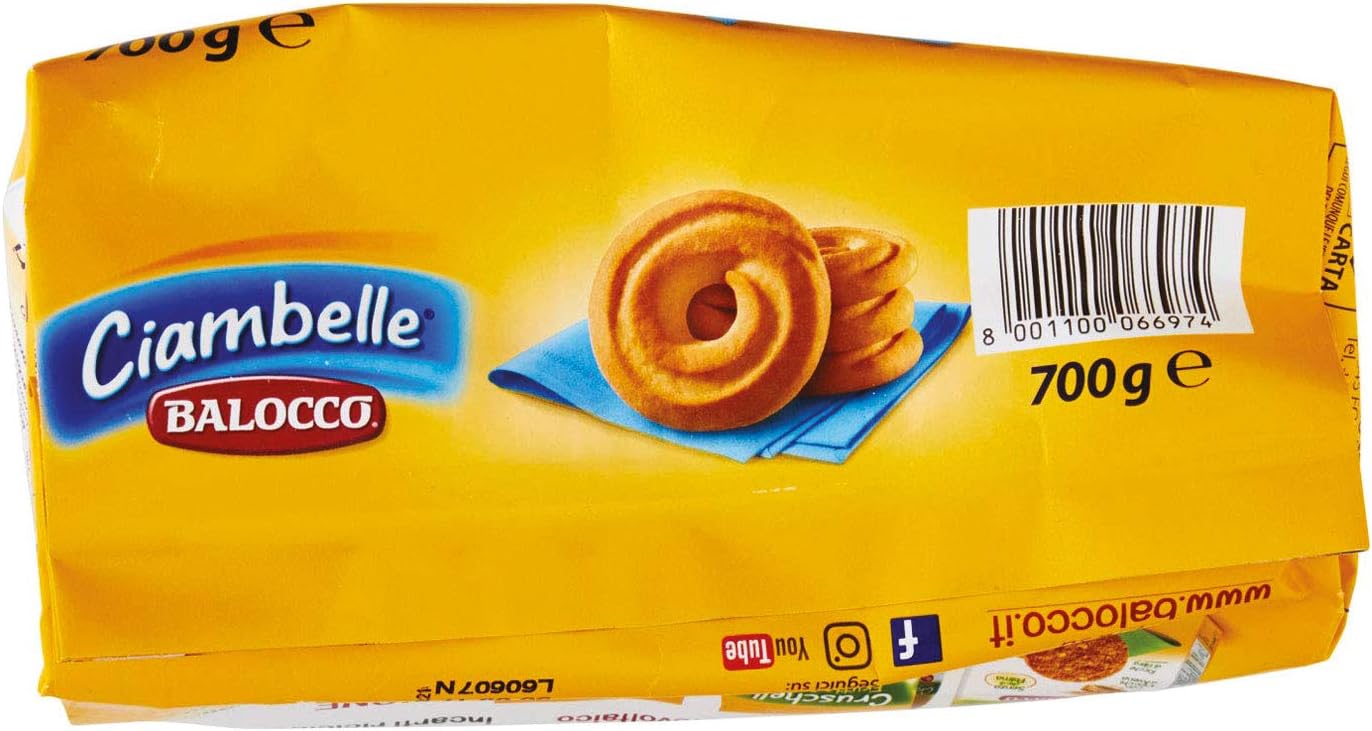 Balocco"Bastoncini" Traditionally Good Biscuits - 700 g Packages