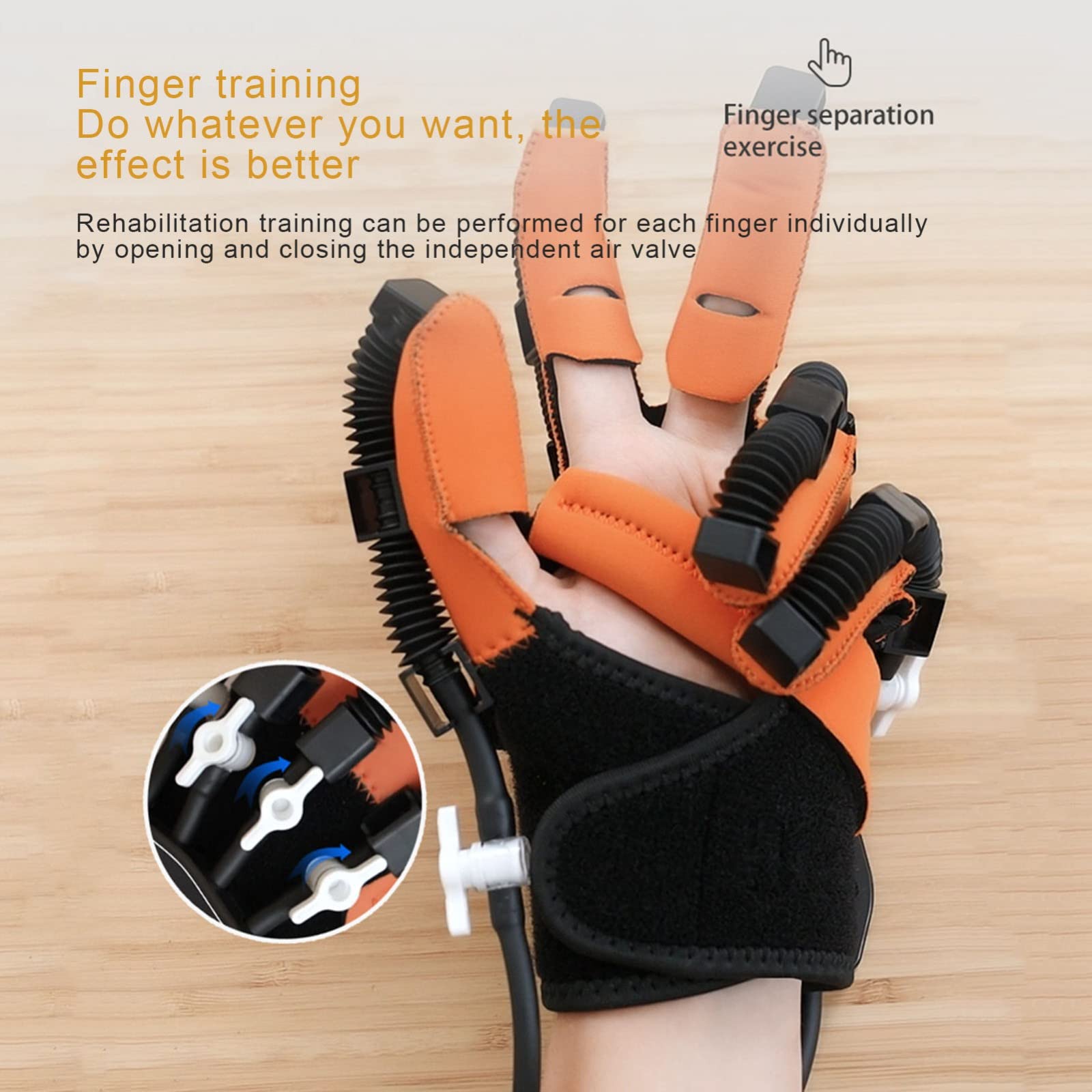 Férula de Mano/Guantes de Robot de rehabilitación/Entrenador de rehabilitación de flexión y extensión de Dedos, con Guantes espejados, para el deterioro Funcional de la recuperación del GOL