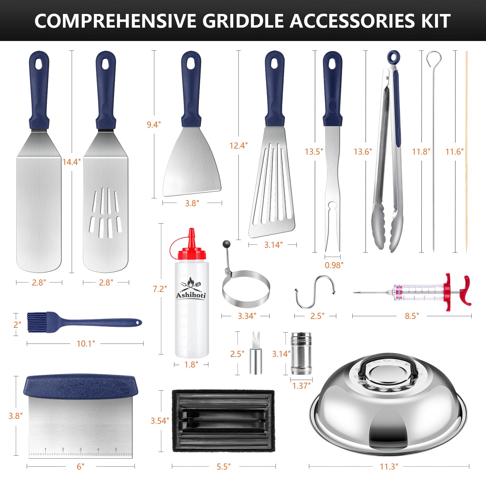 Kit De 27 Accesorios Para Parrilla Blackstone/camp Chef | Meses sin interés