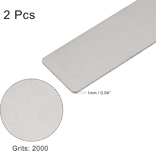 Miniatura 3 de uxcell Piedra de afilar diamante piedra de afilar, 5.906 in x 0.787 in 2000 grano afilador herramienta abrasiva placa abrasiva 2pcs
