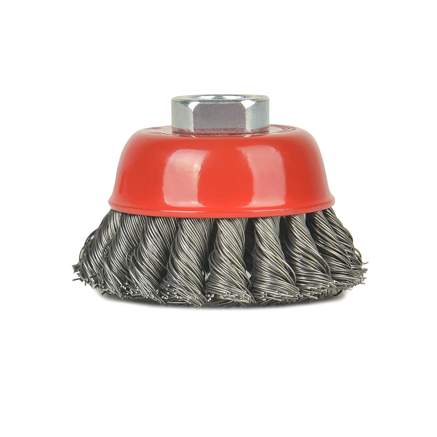 Aain 60 Piece 3 inch Wire Wheel Brush Cup Brush Twisted Knotted Cup Brush for Grinders,5/8"-11 Threaded Arbor for Angle Grinder,Max RPM 12,500,0.020in Carbon Steel for Rust Removal,Abrasives