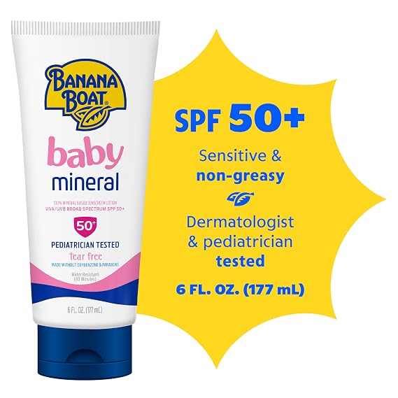 Banana Boat Mineral Baby Sunscreen Lotion SPF 50, 6 fl oz
