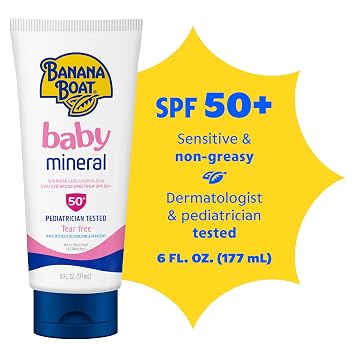 Banana Boat Mineral Baby Sunscreen Lotion SPF 50, 6 fl oz