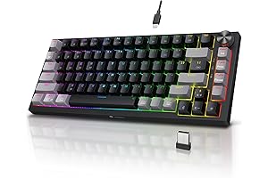 KOORUI 75% Wireless RGB Gaming Keyboard w/ Tactile Brown Switch