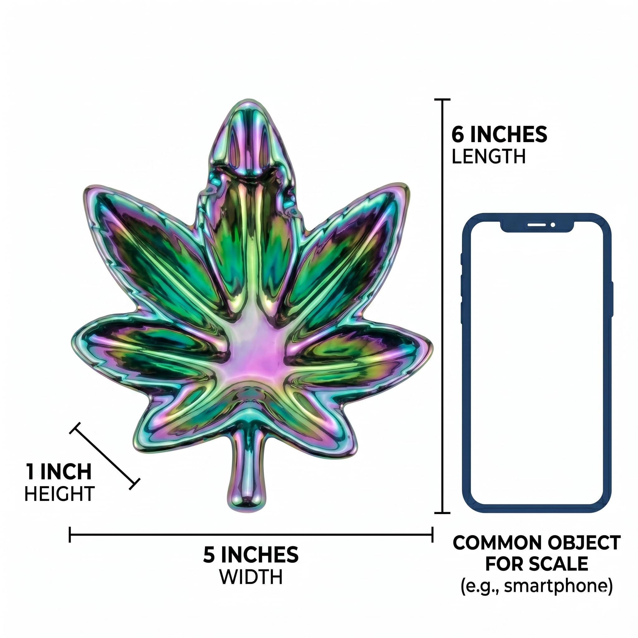 Amazon.com: Fantasy Gifts Hemp Leaf Rainbow Iridescent Ashtray
