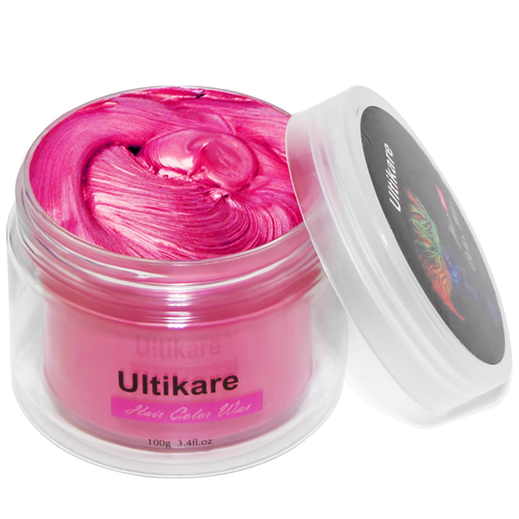 Color temporal para el cabello para niños, rosa, tinte de color de cera de cabello de  para cabello oscuro, gel de color instantáneo para peinado, crema de cera, pomada de barro, 3.4 onzas, 8