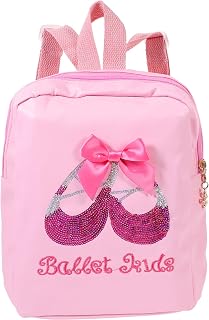 SHERCHPRY Mochilas para meninas, mochilas para meninas, balé, dança, bolsa escolar, com glitter, lantejoulas, mochila de dança, mochila de lantejoulas, mochila para meninas
