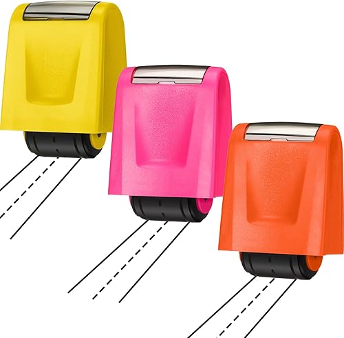 Miniatura 7 de Teling 3 sellos de rodillo de práctica de línea de escritura a mano, autoentintados, sellos de profesores, tiras de oración, práctica de escritura a