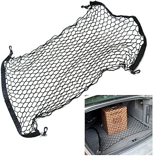 Lfldmj For Nis Tiida Versa 2007-2019, Car Mesh Cargo Net Holder Trunk Auto Elastic Storage 4 Hooks Car Styling Car Trunk Organizer