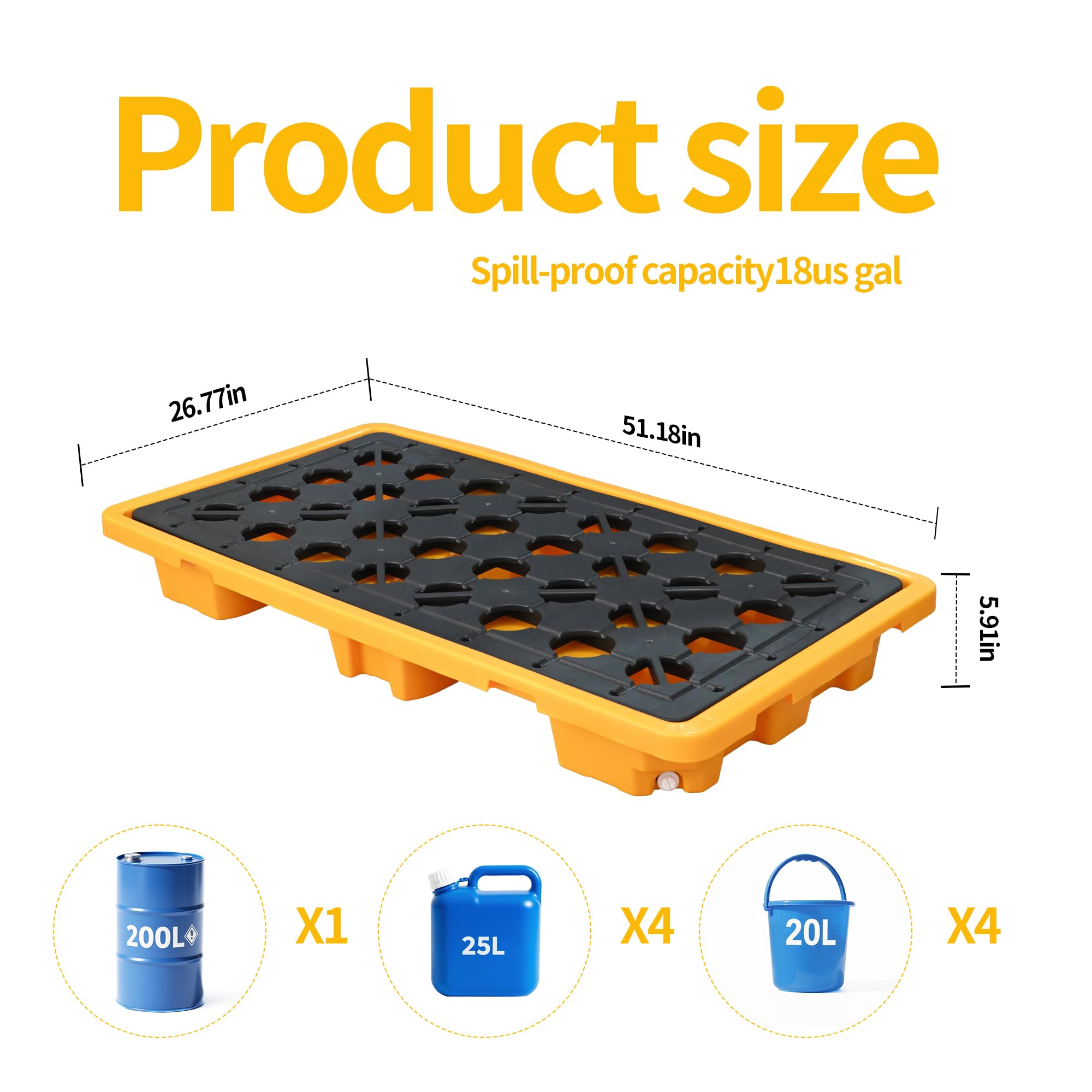 Spill Containment Pallet - Leakproof & Durable -3