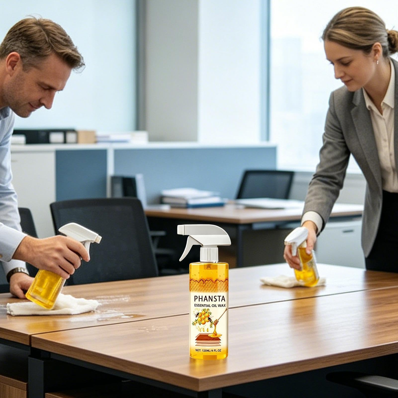 Pulidor De Madera Con De Abejas - Spray Natural Para El Cuidado De Muebles, Limpiador No Graso De 120 Ml, Restaurador De Brillo | Protección De Madera Para El Uso En Hogar Del Mant