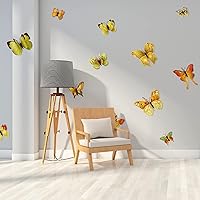 Vista 45 de Calcomanías 3D de mariposa, 24/48 unidades, para decoraciones de pared, fiestas, con imanes (morado, 24)