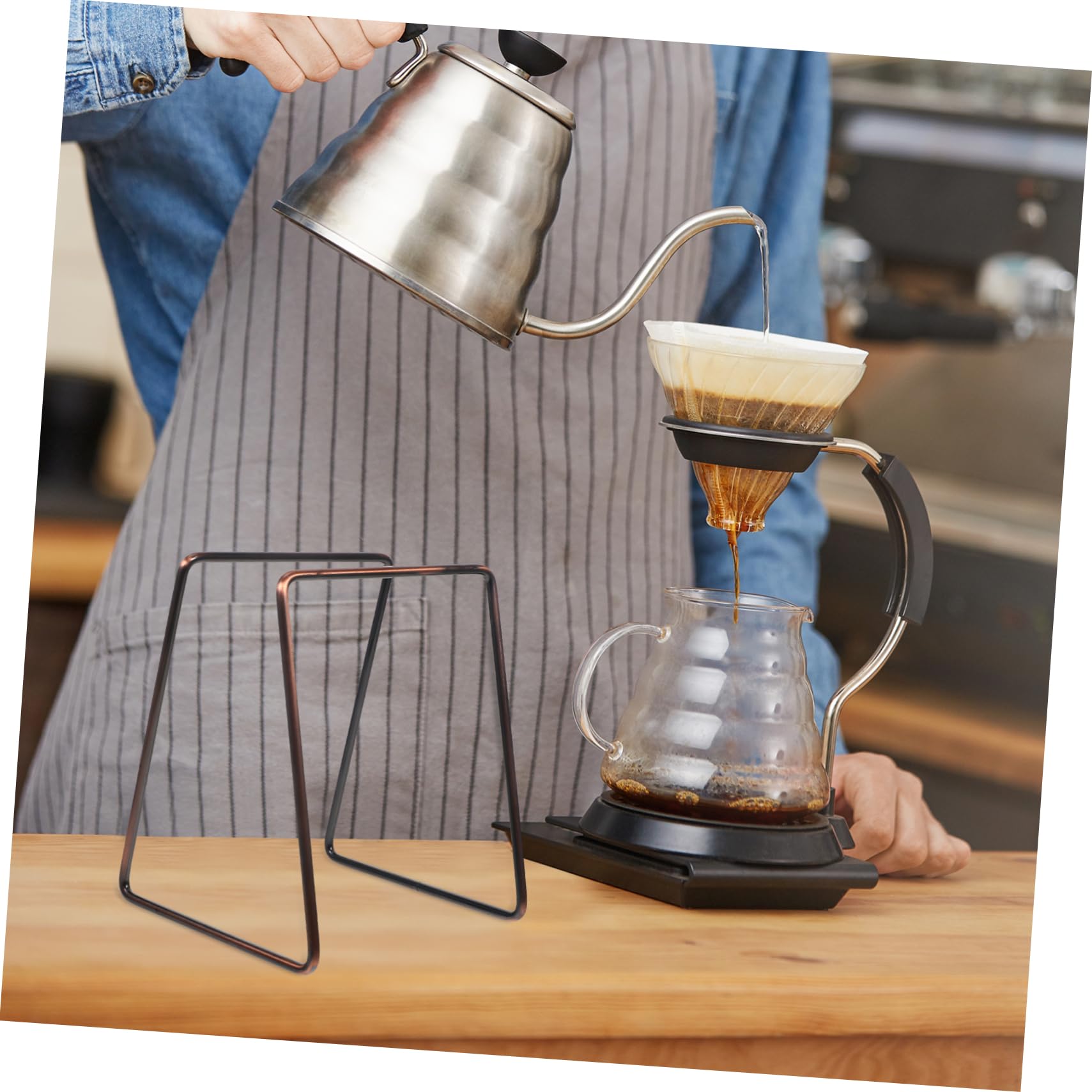 Soporte para Gotero de Café, Rejilla para Filtros de Café de Metal, Portavasos Reutilizable Fácil de Transportar para Uso en Cafetería