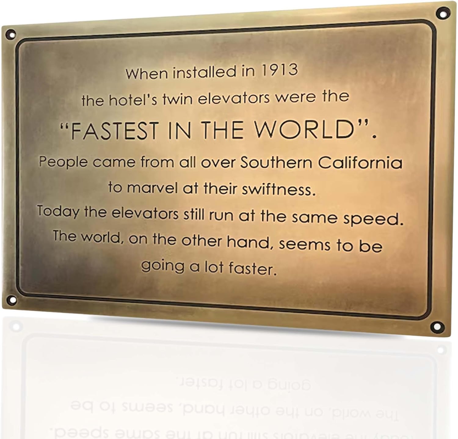 Custom Antiqued Brass Plaque | Laser Engraved House Sign | Commemorative Plaque with Antique Patina Finish (14X10 inches)