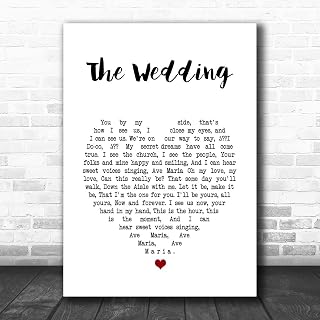 The Wedding White Heart Song Lyric Print