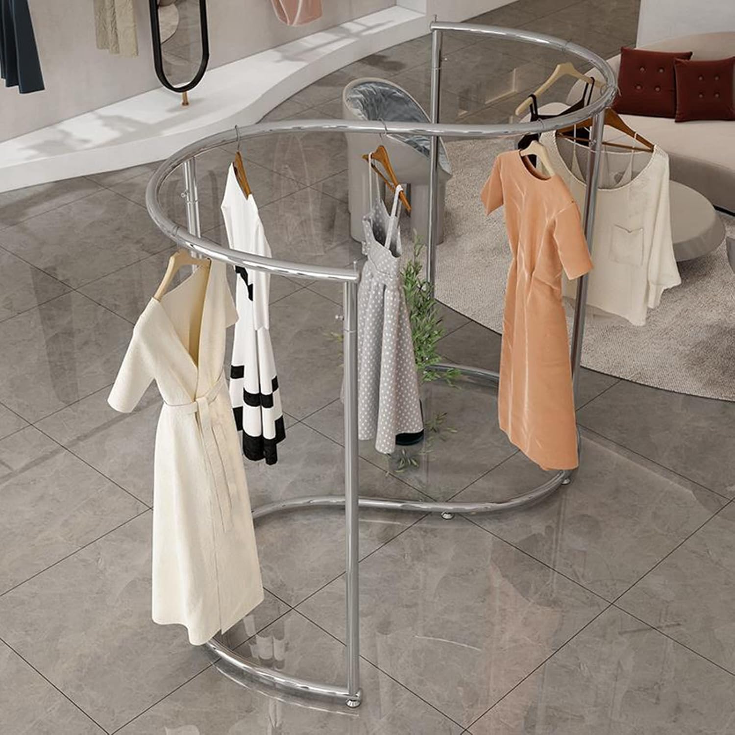 Amazon.com: NOALED S Shape Clothing Rack,Garment Rack Boutiques,Clothes ...