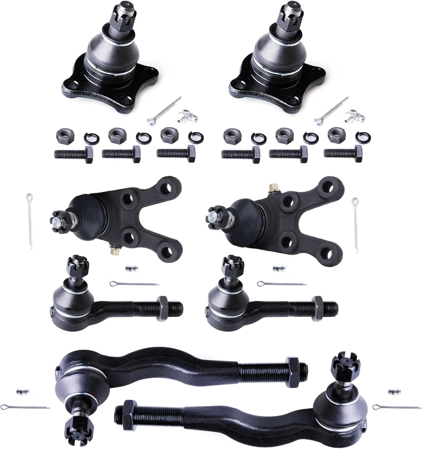 ECCPP Inner Tie Rod Ends Lower Ball Joints Outer Tie Rod Ends Upper Ball Joints 1992 1993 1994 1995 1996 1997 1998 1999 2000 2001 2002 2003 2004 for Mitsubishi Montero for Mitsubishi Montero Sport