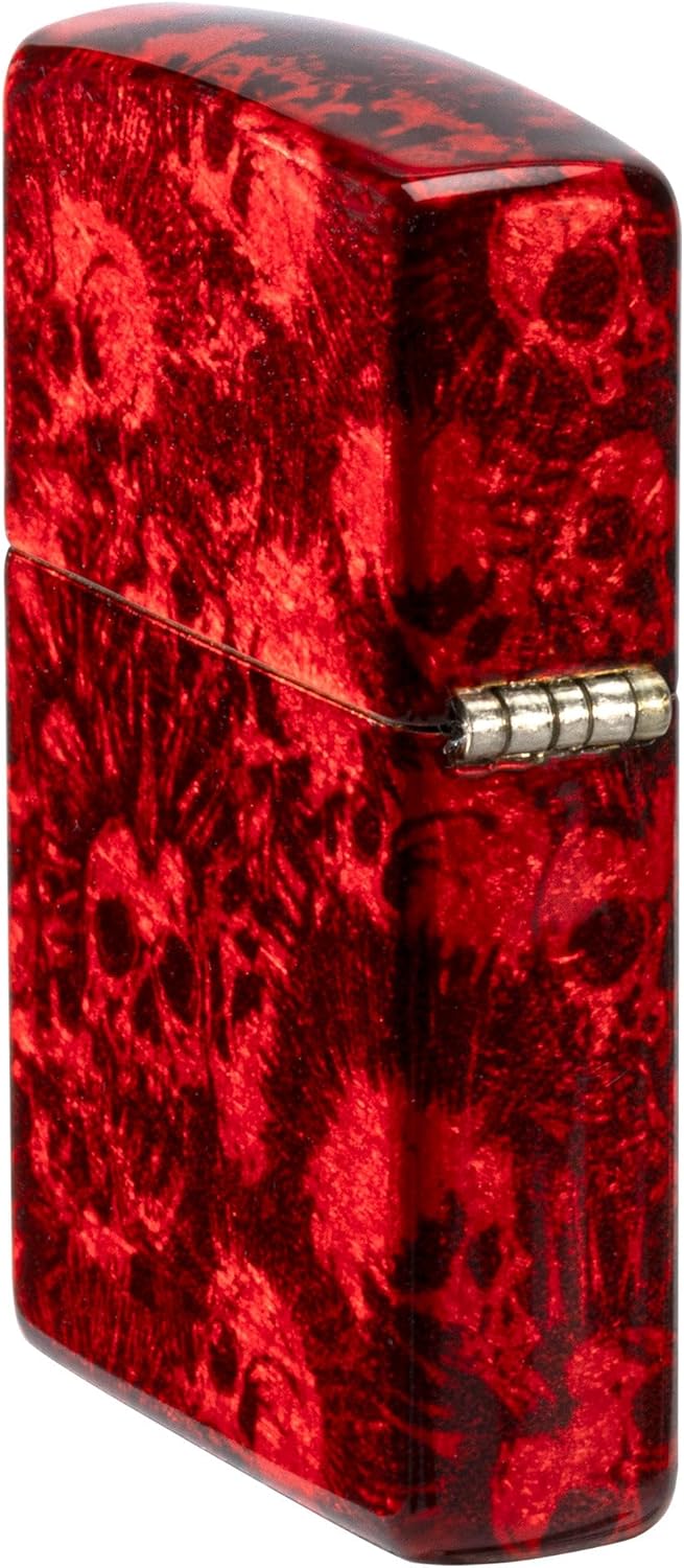 Zippo Lighter: Red Punk Skulls - 540 Fusion 46094