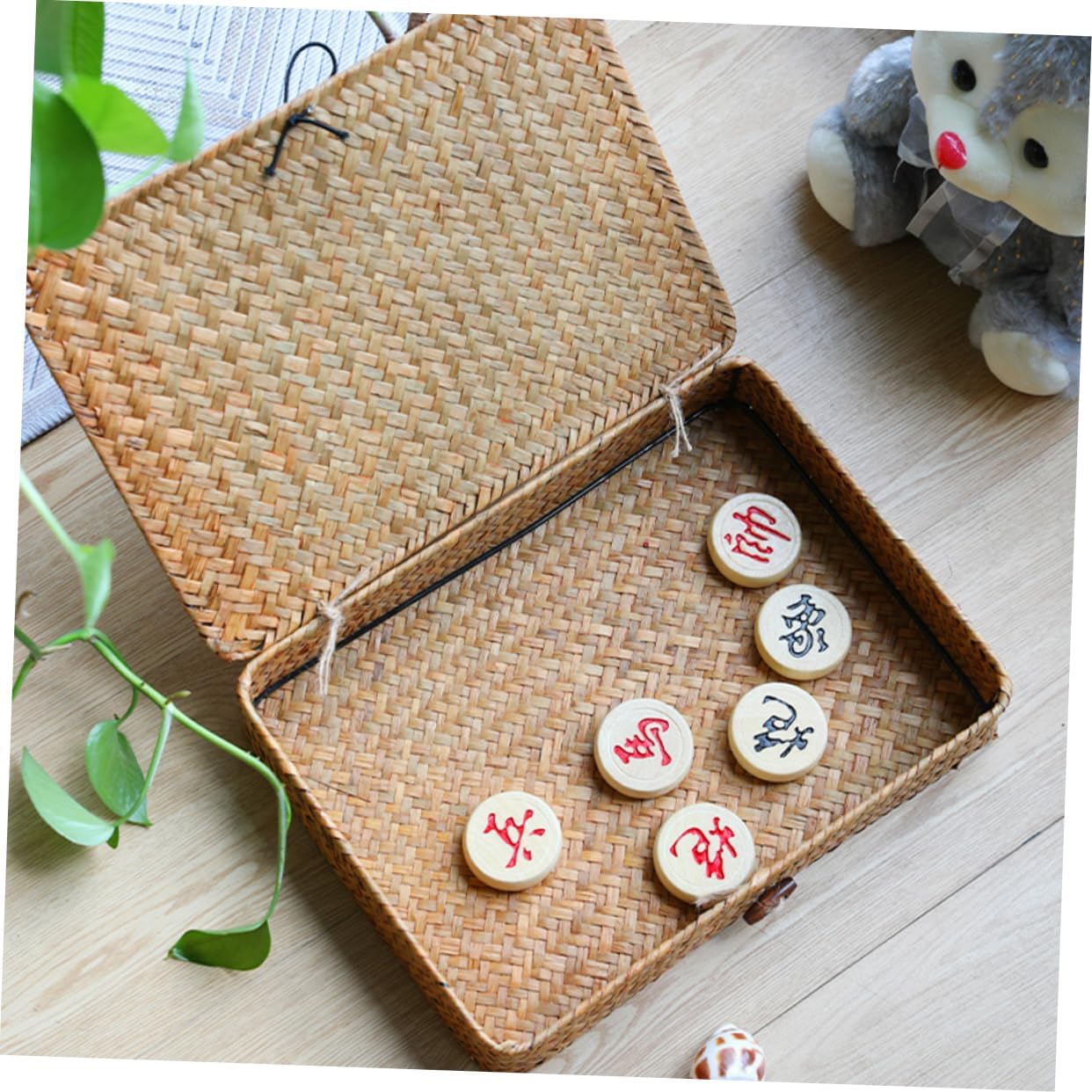 Ciieeo 2pcs Woven Storage Baskets for Organizing Straw Bins for Bedroom Kitchen and Bathroom Versatile Decorative Boxes for Sundries and