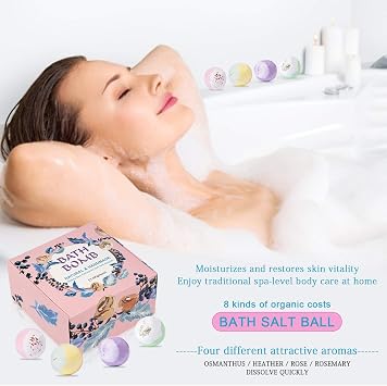 Best Mother's Day Gift For Mom Gift Basket For Mom Wife Women Relax Gift Set For Mom & Wife,Including:Bath Bomb,Purple Towel,Keychain,Sunflower Soap Flower,Black Garland Hard Packing Box,Etc