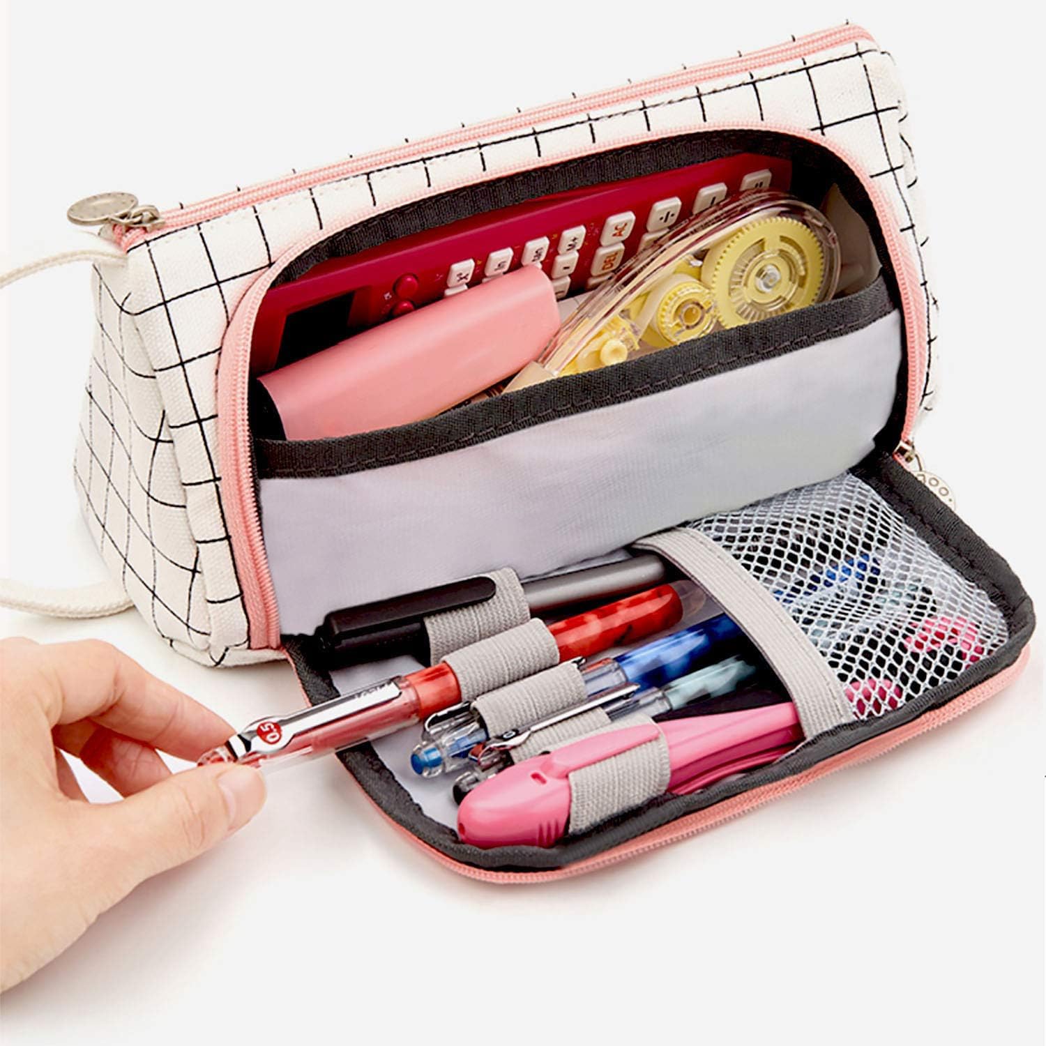 Astuccio di grande capacità, astuccio portapenne con 3