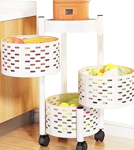 Estante de almacenamiento giratorio para almacenamiento de patatas de cocina, estante giratorio para frutas, estante para verduras, cesta de frutas