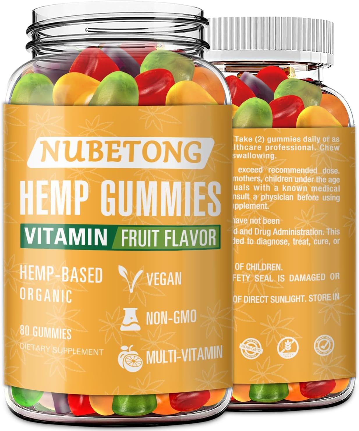 Organic Hemp Gummies, High Potency Hemp Oil Extract, Natural Wellness Edible Supplement for Adults
